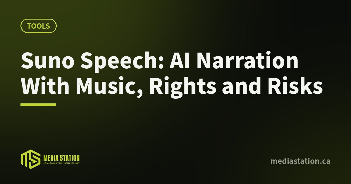 Suno Speech: AI Narration With Music, Rights and Risks